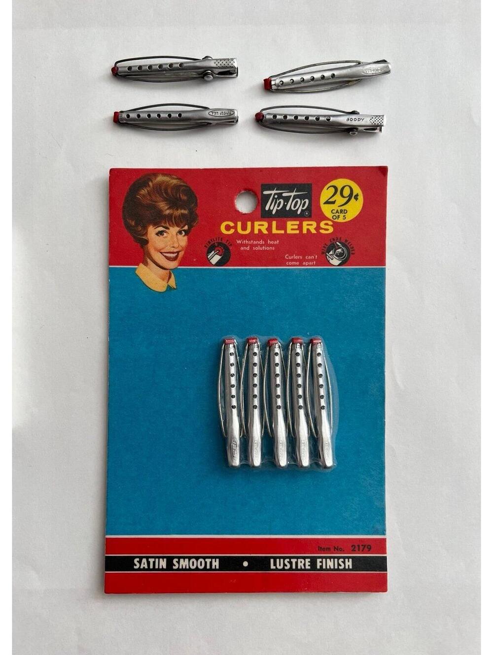 Vintage Tip Top mini curlers in package + 4 out of package
